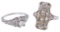 18k White Gold and Diamond Art Deco Style Rings