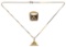 14k Yellow Gold and Diamond Jewelry Suite