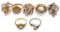 14k Yellow Gold and Pearl Ring Assortment