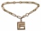 14k Yellow Gold Link Bracelet and Charm