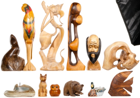 Carved Wood Art Assortment