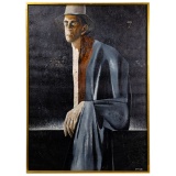 Giuseppe Guerreschi (Italian, 1929-1985) 'Personaggio 955' Oil on Canvas