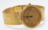 Corum 18k Gold Coin, Case and Band Wrist Watch