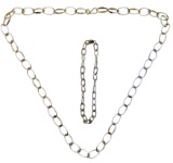 14k Yellow Gold Loop Link Necklace and Bracelet