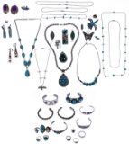 Native American Indian and Mexican Silver Jewelry Assortment