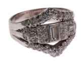 14k White Gold and Diamond Ring