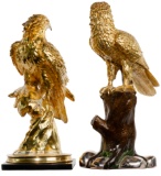 Gold-Tone Eagle Statues