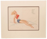 Alberto Vargas (Peruvian, 1896-1982) 'Sitting Pretty' Offset Lithograph