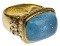 Alex Sepkus 18k Yellow Gold, Aquamarine and Diamond Ring