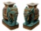 Asian Ceramic Elephant Form Plant Stands