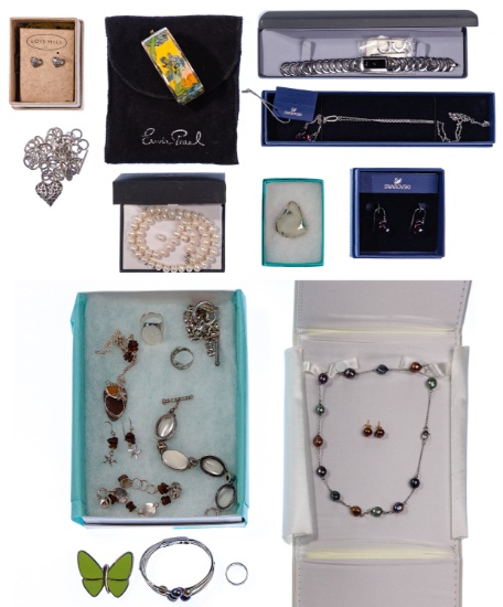 14k Gold, Sterling Silver and Costume Jewelry Assortment