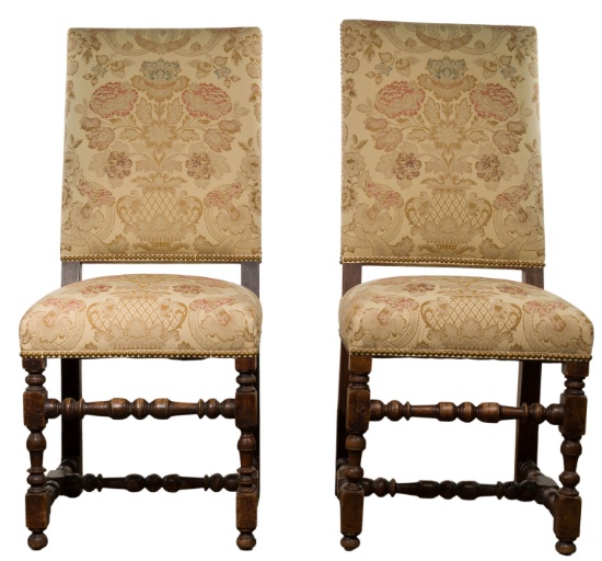 Mahogany Framed Upholstered Chairs