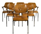 (Attributed to) Francesco Zaccone for Brunner 'Golf' Wood and Metal Chairs