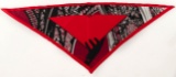 Hermes Silk 'Rouge Boite Au Vol' Triangle Scarf