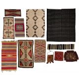 Native American Indian Navajo Rug and Textile Assortment