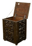 Embossed Brass Coal Hod