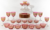 Val Saint Lambert 'Danse de Flore' and 'Beaudoin Rose' Dessert Assortment