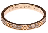 Cartier 18k Rose Gold and Diamond 'Love' Ring