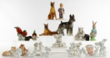 Porcelain and Metallic Figurine Assortment