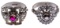 FCS Sterling Silver and Gemstone Hinged Bangle Bracelets
