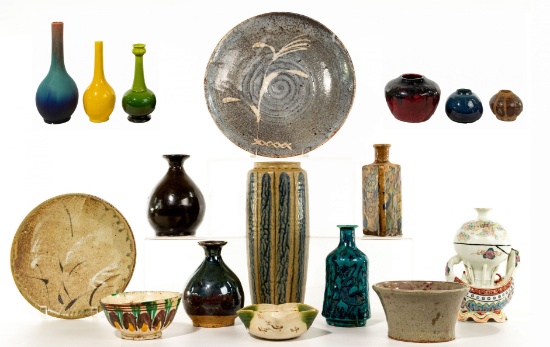 Asian and Art Pottery and Porcelain Assortment