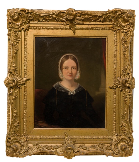 Unknown Artist (American, 19th Century) 'Mrs. J. Staney' Oil on Canvas