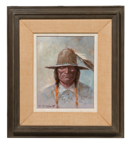 Olaf Weighorst (American, 1899-1988) 'Crow Indian' Oil on Board