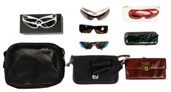 Designer Sunglasses and Handbag Assortment