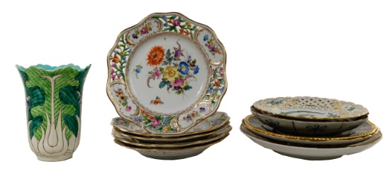 Porcelain Plate and Vase Assortment