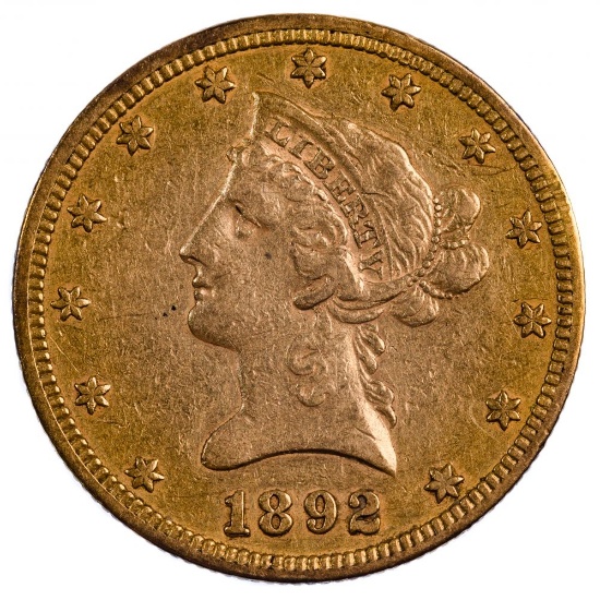 1892 Liberty Head $10 Gold