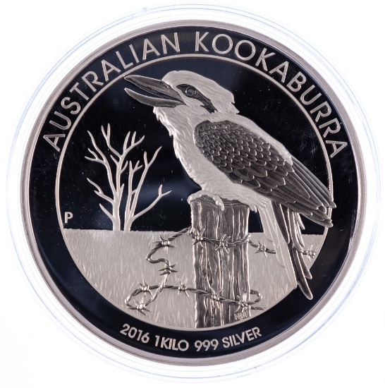Australia: 2016 $30 Kookaburra 1-Kilo Silver Proof