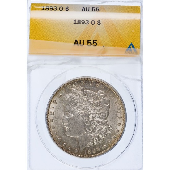 1893-O $1 AU-55 ANACS