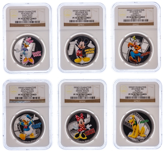 2014 Disney Characters NIUE $2 Silver PF 70 Ultra Cameo NGC