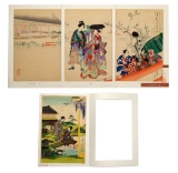 Tohohara Chikanobu (Japanese, 1838-1912) 'Hatsu-Uma' Woodblock Triptych