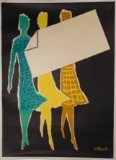 Bernard Villemot (French, 1911-1989) Lithograph Poster