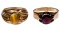 10k Yellow Gold and Gemstone Rings