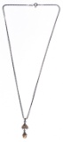 Braconi Gustavo 18k White Gold Pendant and Necklace