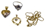 18k Yellow and White Gold Jewelry Assortment