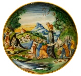 Italian Urbino Istoriato Majolica Charger