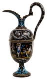 Limoges Renaissance-Style Painted Enamel Ewer