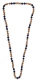 14k Yellow Gold and Black Bead Necklace