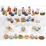 Limoges Pig Themed Trinket Box Collection