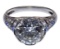 Platinum, Sapphire and 4.37 Carat Diamond Ring