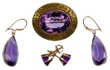 Gold and Amethyst Jewelry Assortment