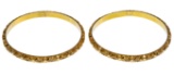 22k Yellow Gold Bangle Bracelets