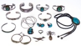 Native American Indian Navajo Silver Jewelry Assortment