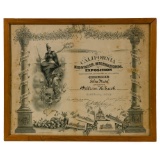 William Hubacek (American, 1871-1958) Certificate