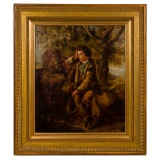 Unknown Artist Oil on Panel Portrait of a Boy