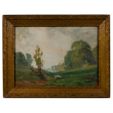 Manchus Carlton Loomis (American, 1861-1938) Oil on Panel