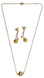 David Yurman 18k Yellow Gold, Pearl and Diamond Jewelry Suite